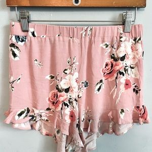 Kendall & Kylie Pink Floral Shorts
